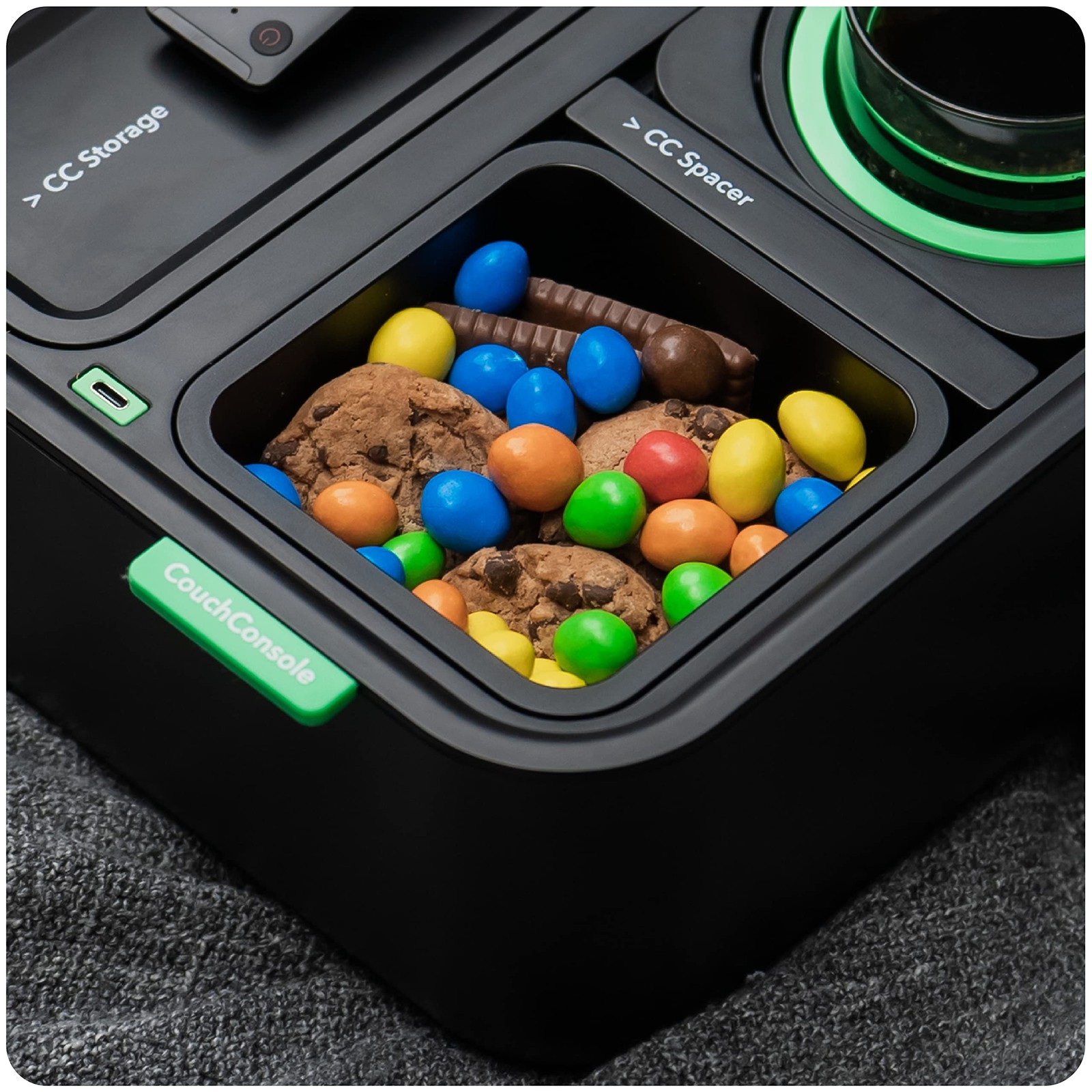 Couch Console Original Snack Cup Removable Container for Fruits, Vegetables, …