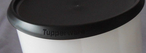 Tupperware Reminder Window Canisters & Toppers Set White w/ Black Seals Lids New