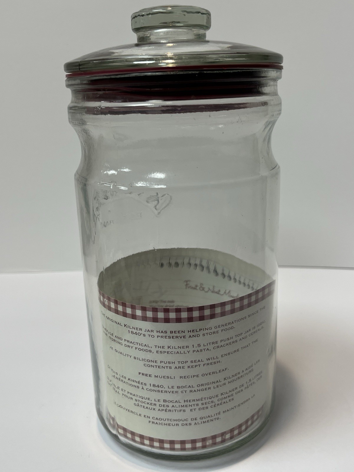 RARE Kilner Universal Storage 1.5 Litre Liter 51oz Push Top Jar NEW