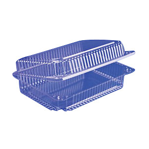OPS Plastic Medium Clear Food Container 8.5″ L x 5.9″ W x 2.75″ | 350/Case