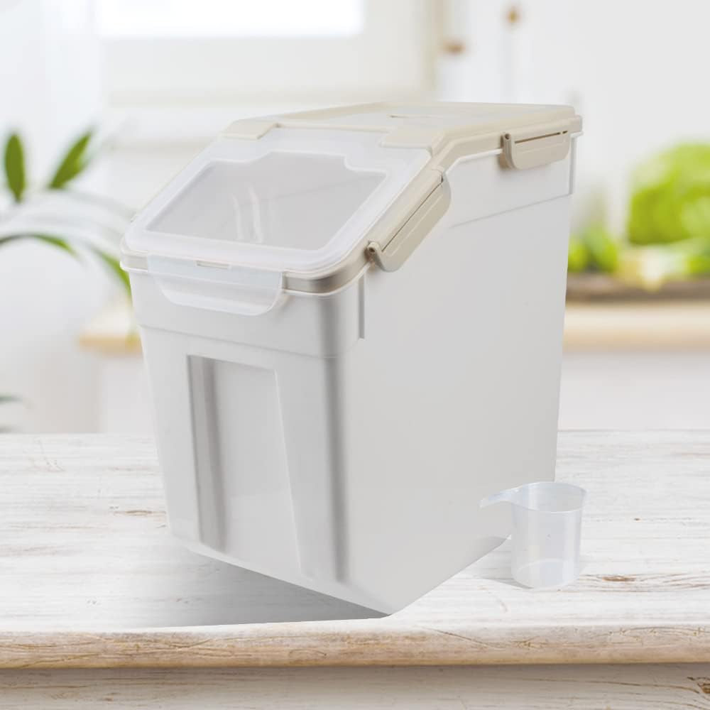 30LB Airtight Food Storage Container Set with Spoon & Measuring Cup – 4 Pack