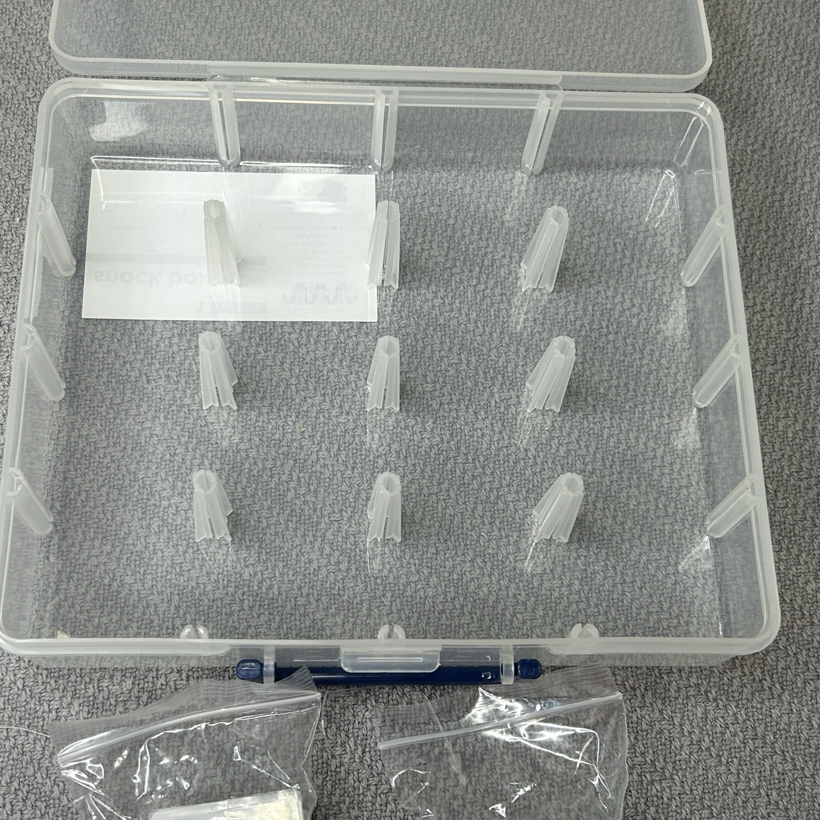 Snackle Box Container Adjustable 16 Grids 9” X 7.5” X 2” My Snacks Box
