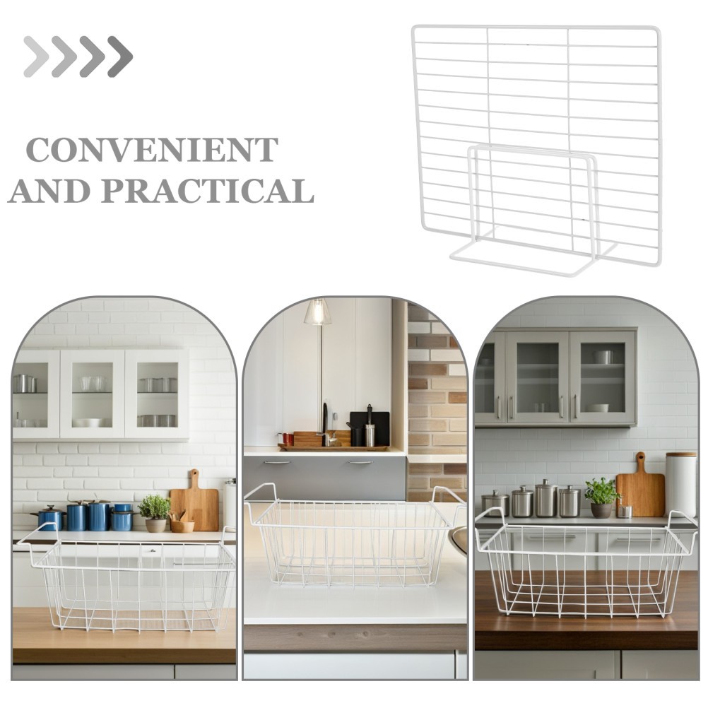 2Pcs Metal Mesh Wire Divider for Freezer Adjustable White Refrigerator Separator