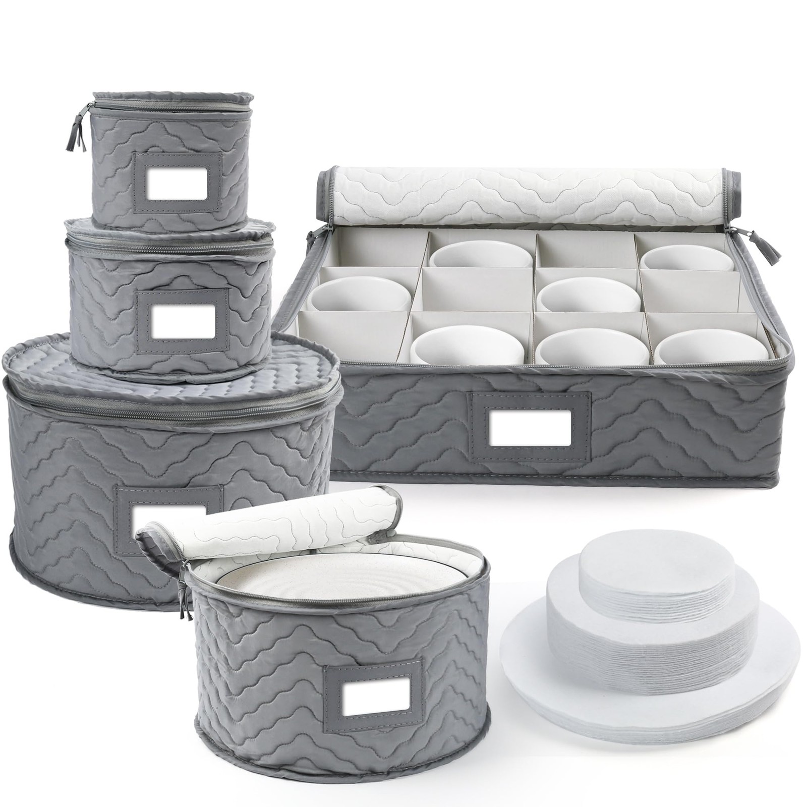 China Storage Containers, Quilted 5-Piece Set Storage Box, Chinaware Dinnerwa…