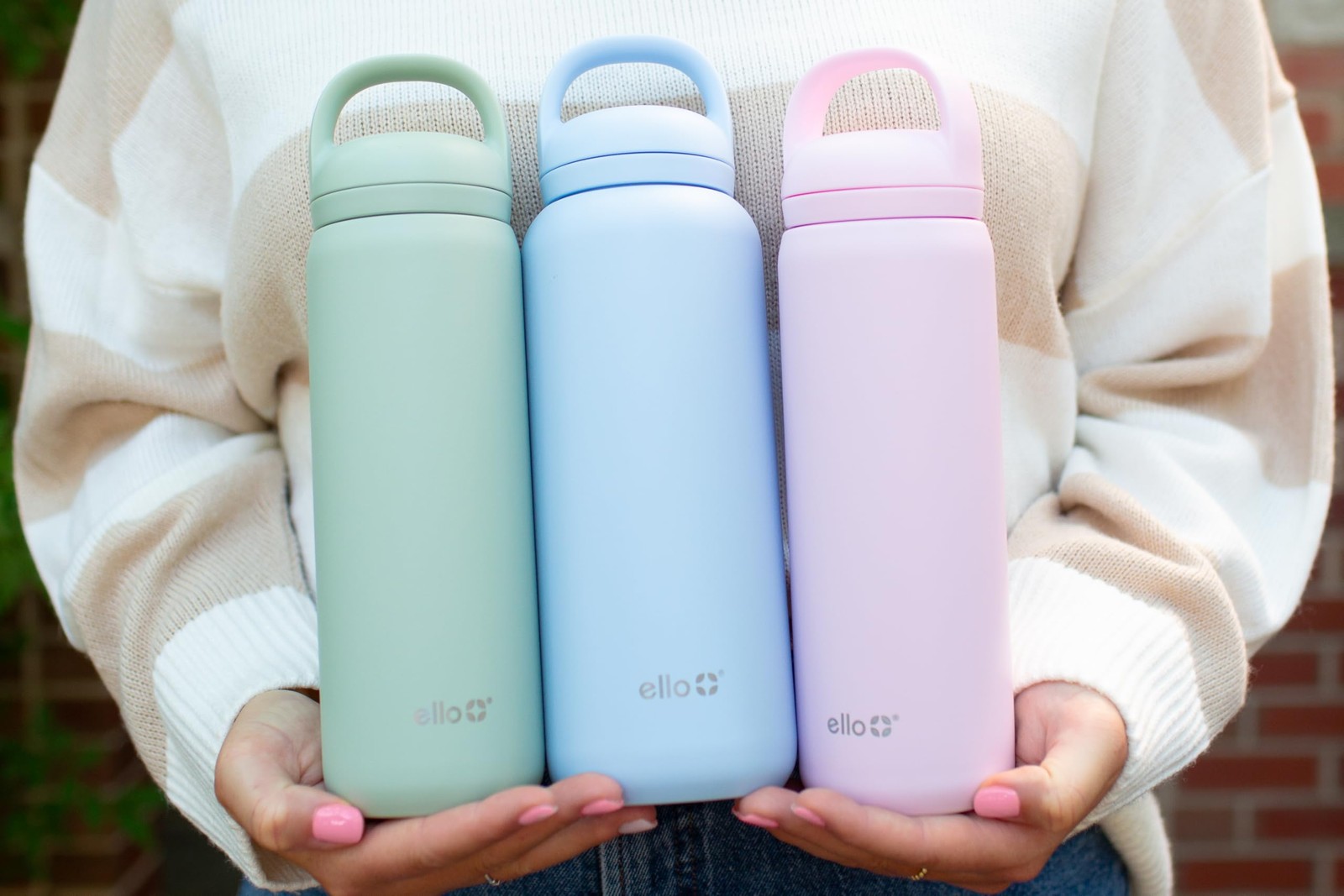 Ello Cooper Twist 32Oz Stainless Steel Water Bottle Chug Lid Leak Proof Double