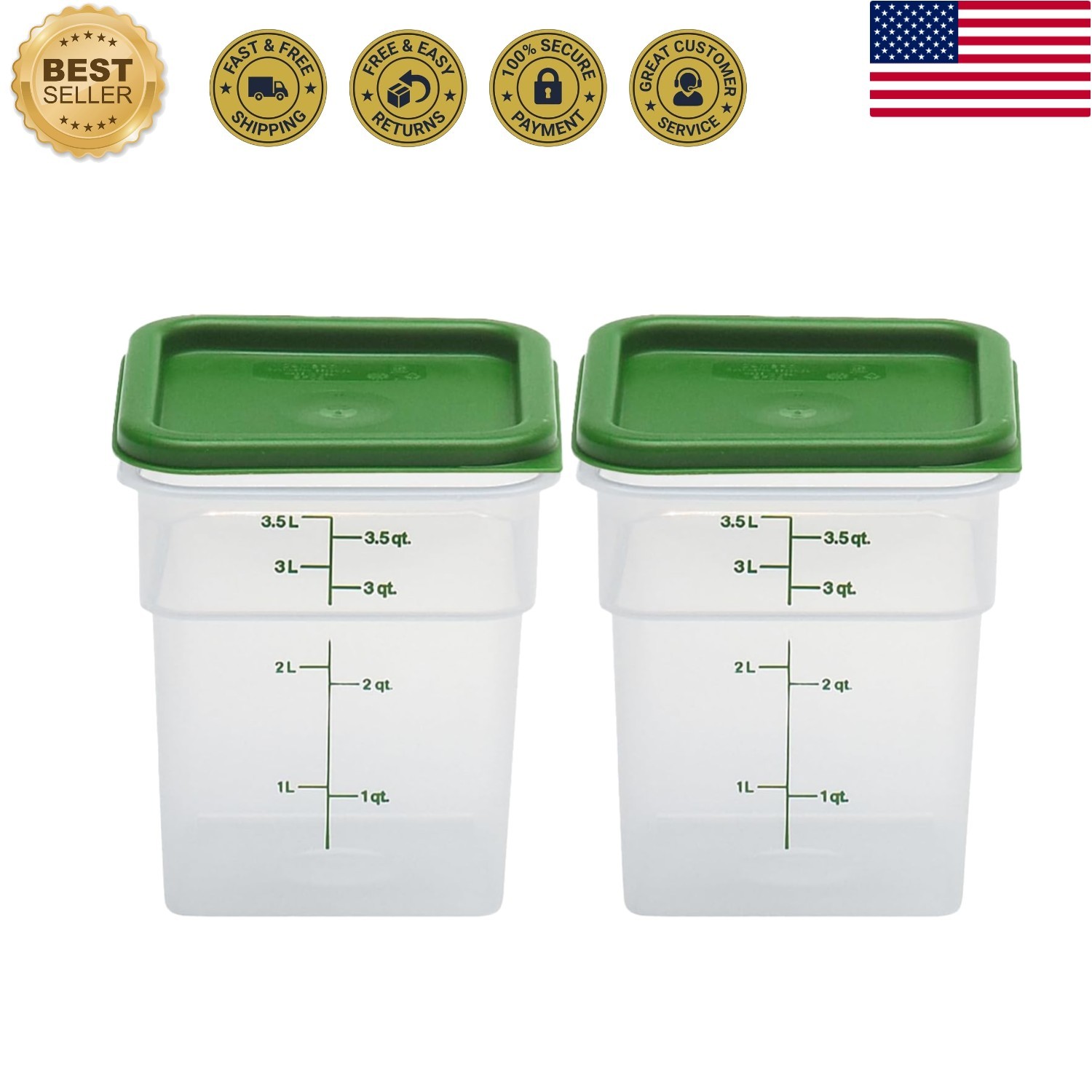 Translucent 4 QT Food Storage Containers – Airtight, BPA-Free & Dishwasher Safe