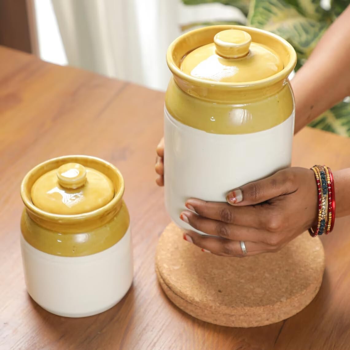 5″ Traditional Barni Jar | Ceramic Traditional Indian Pickle Containers Jar