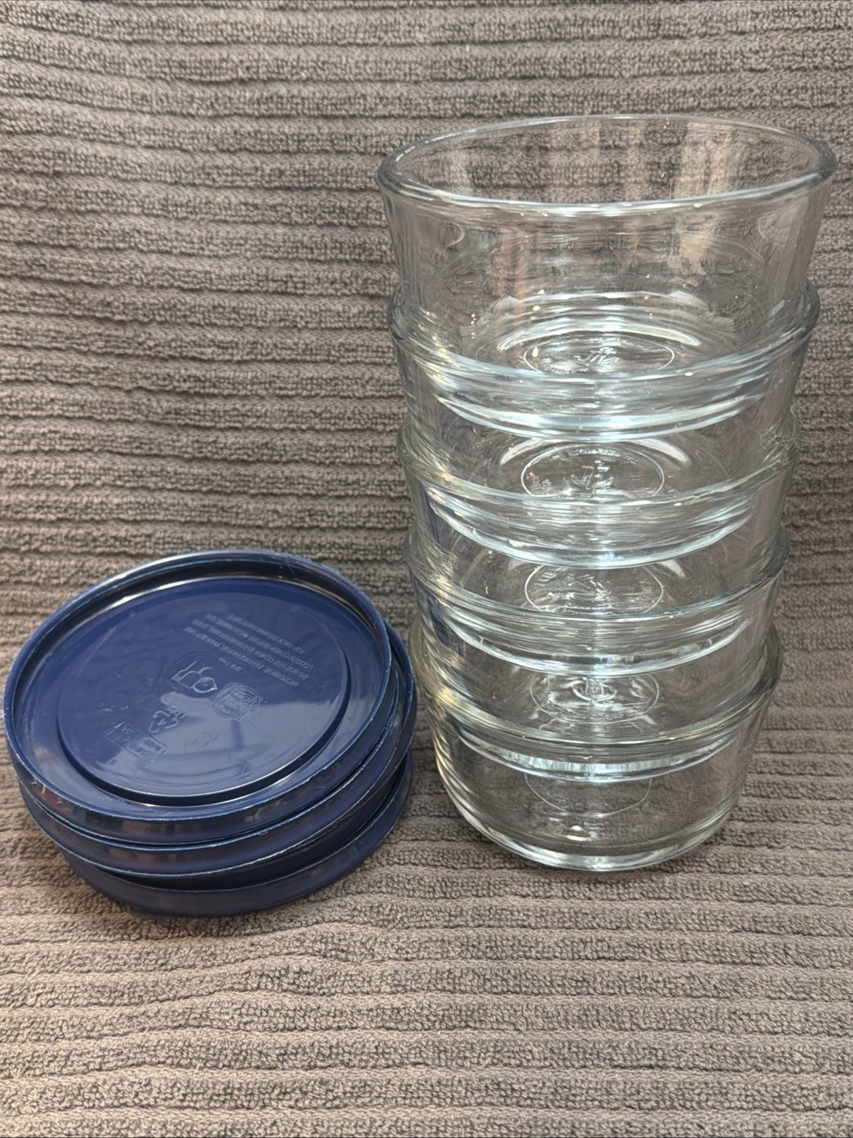 Lot Anchor Hocking Classic Glass Food Containers 5-1 Cup Bowls & Lids