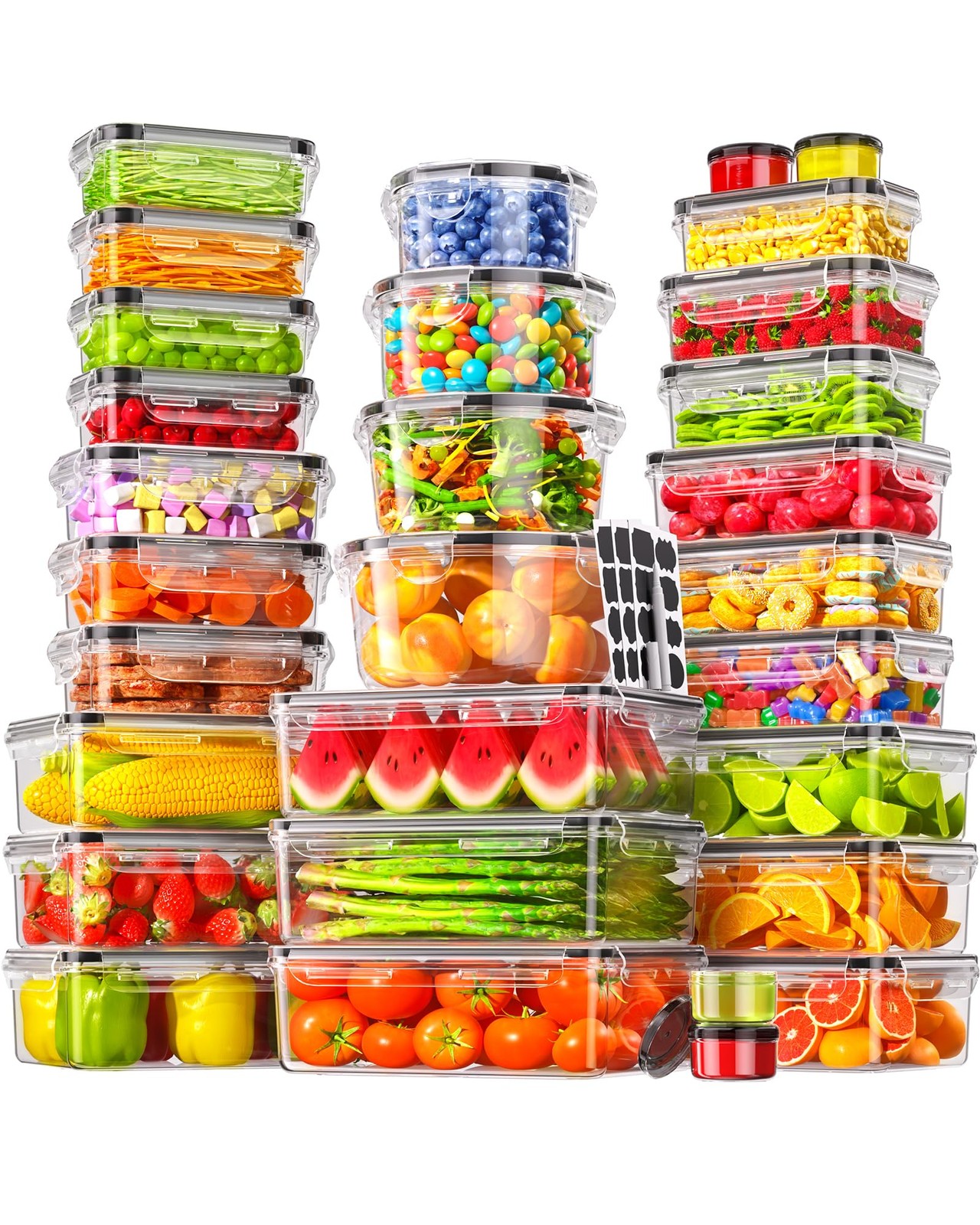 60 PCS Food Storage Containers with Lids Airtight, (30 Lids & 30 Containers) …