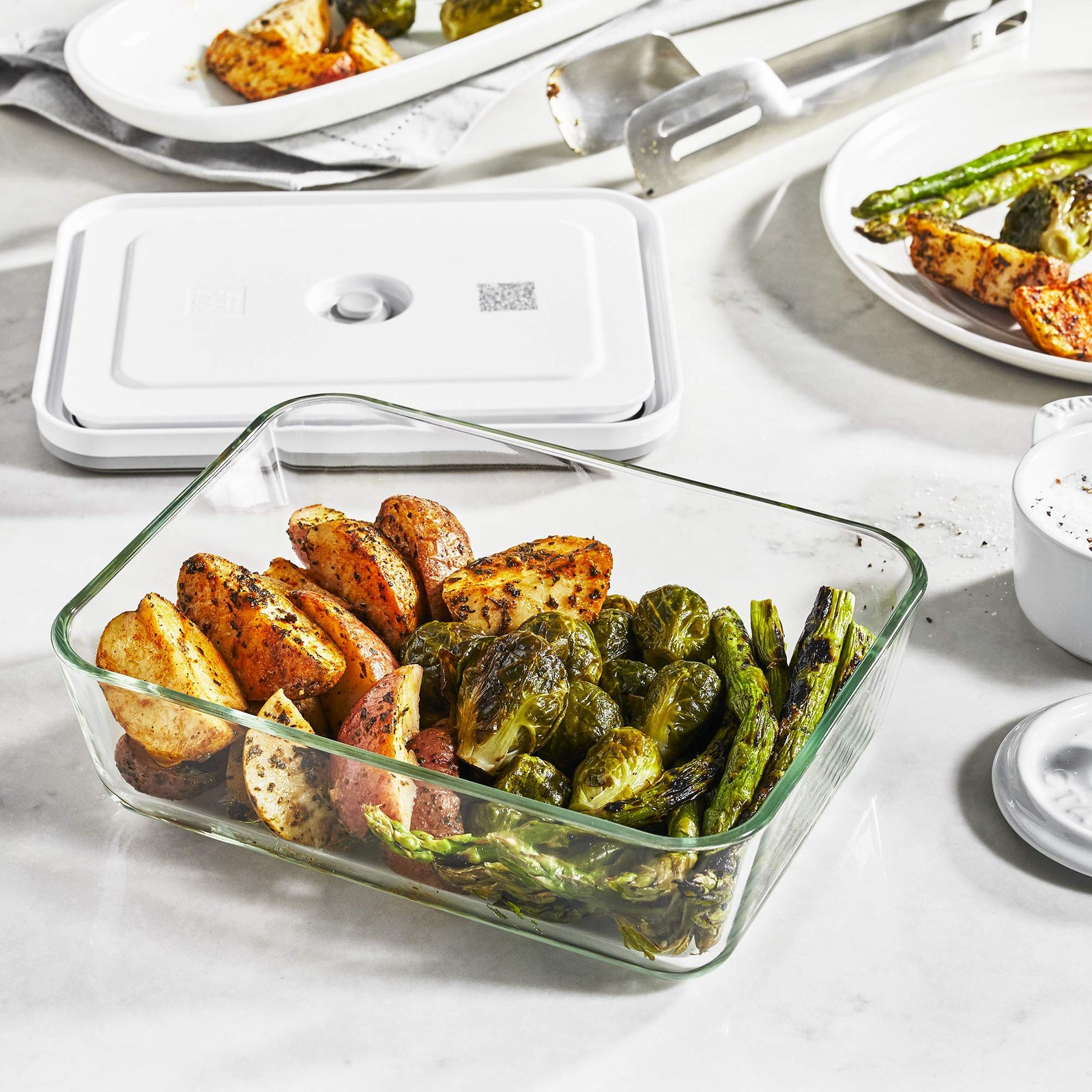 ZWILLING Fresh & Save 3-pc Glass Food Storage Vacuum Containers 3-pc, Clear