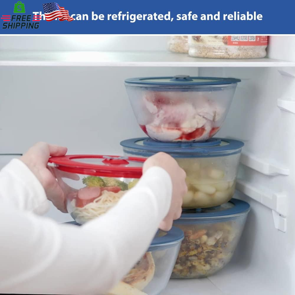 2 Pack Replacement Lids for Pyrex 7201-PC 4 Cup Glass Containers Mixing Bowl Sil