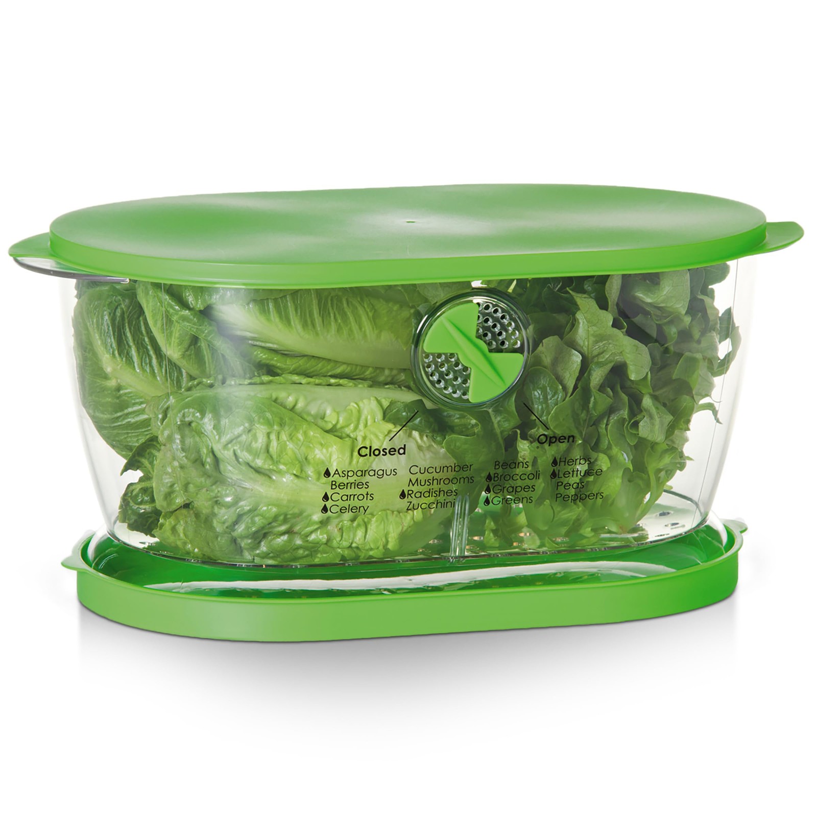 Produce Storage Container For Lettuce, Crisper Keeper, 4.7 Quart, Green