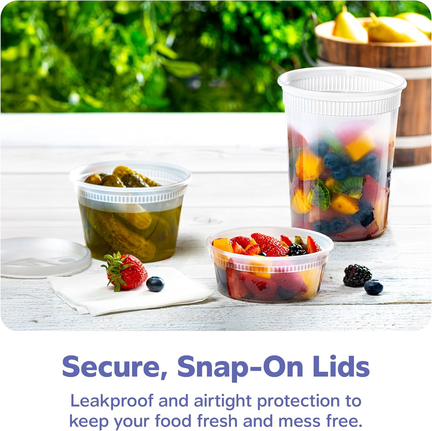 Food Storage Containers with Lids [8 Oz, 16 Oz, 32 Oz – 48 Count]