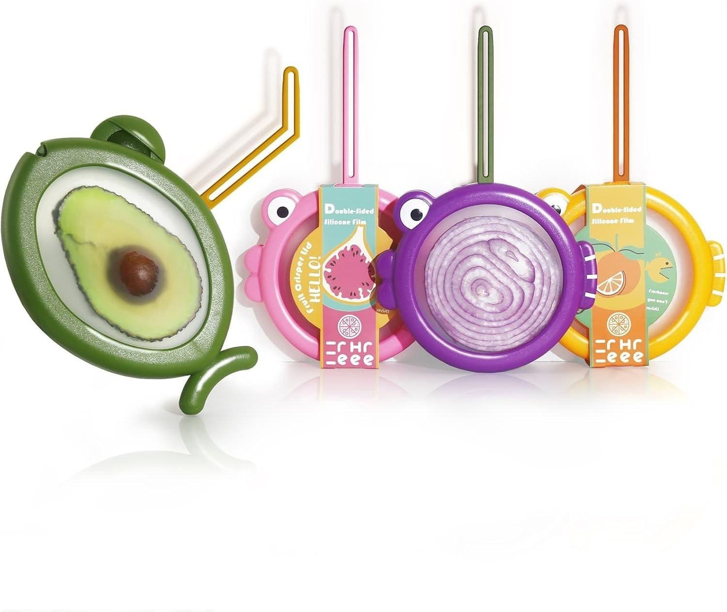 Vibrant Fish Design Food Storage Set – 4 Reusable Containers for Freshness