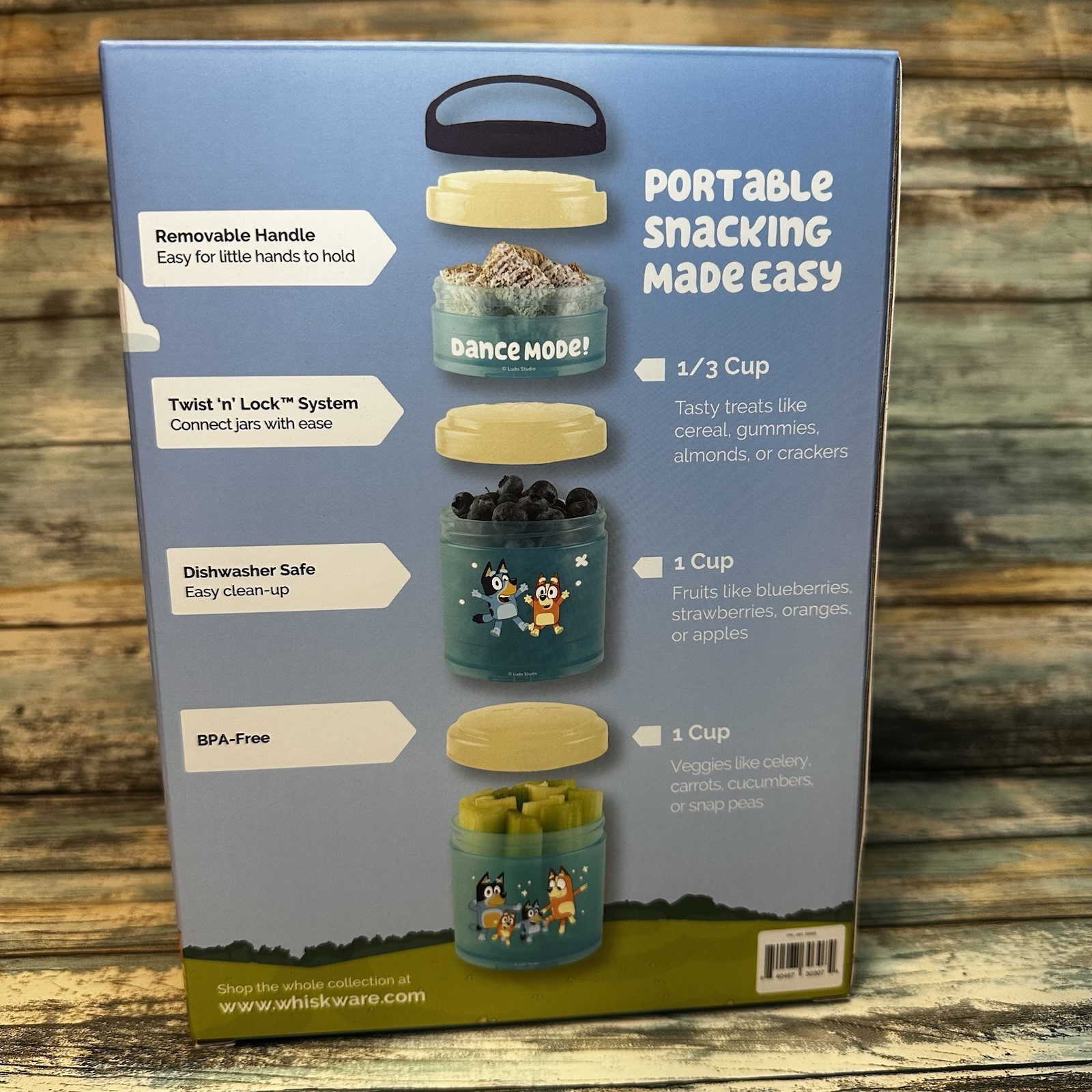 NEW BLUEY Portable Snack Stacking Container Cups Pack of 2 💙 BPA Free
