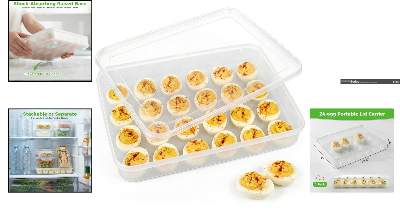 24 Egg Holder Carrier – Ideal for Parties, Secure Slots, and Dust Protection