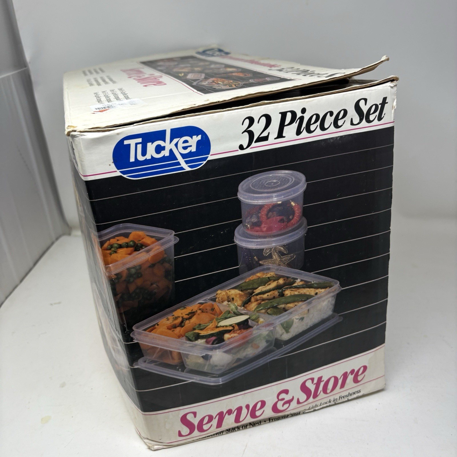 Vintage Tucker Serve & Store 32 Pc Food Container Set – Missing 2 Pieces