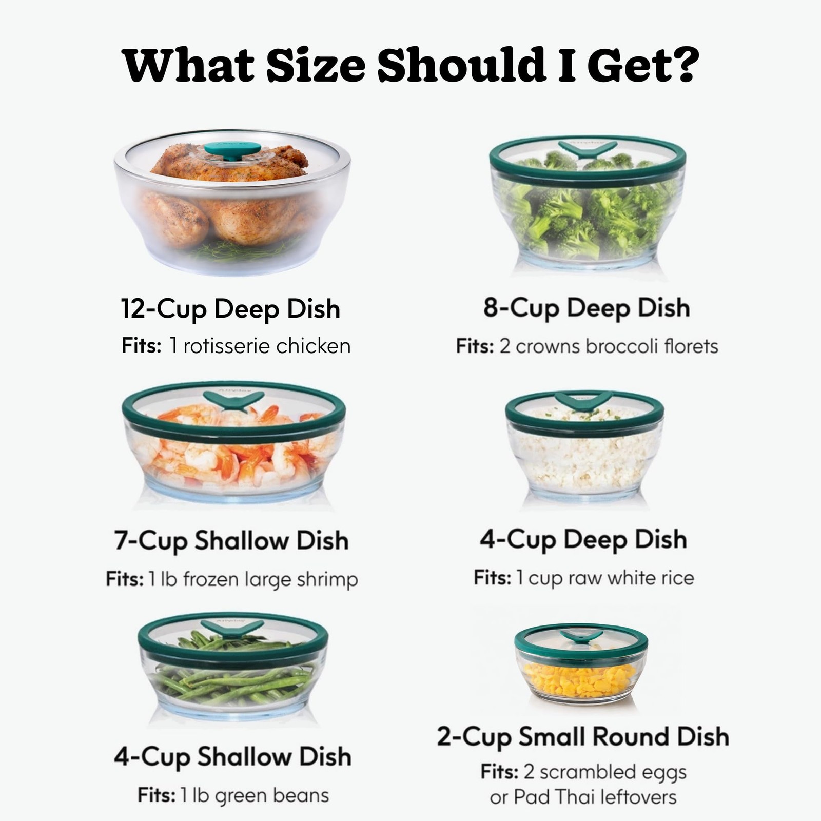 Anyday 4-Pc Microwave Cookware & Glass Food Storage Set with Glass Lids | Lar…