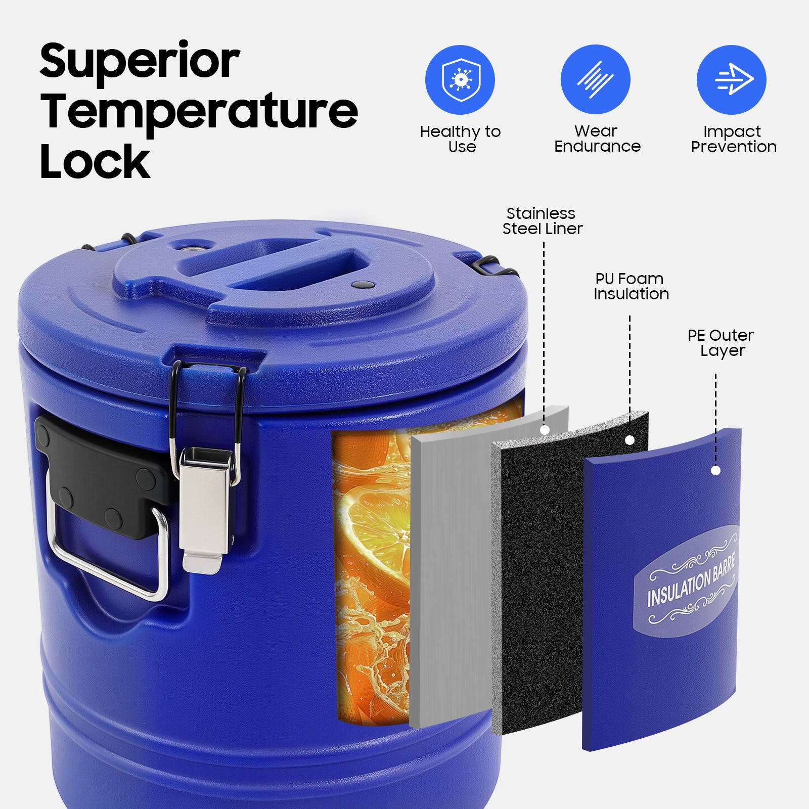 15L insulated bucket Insulated Beverage Cooler Insulated Beverage Containers NEW