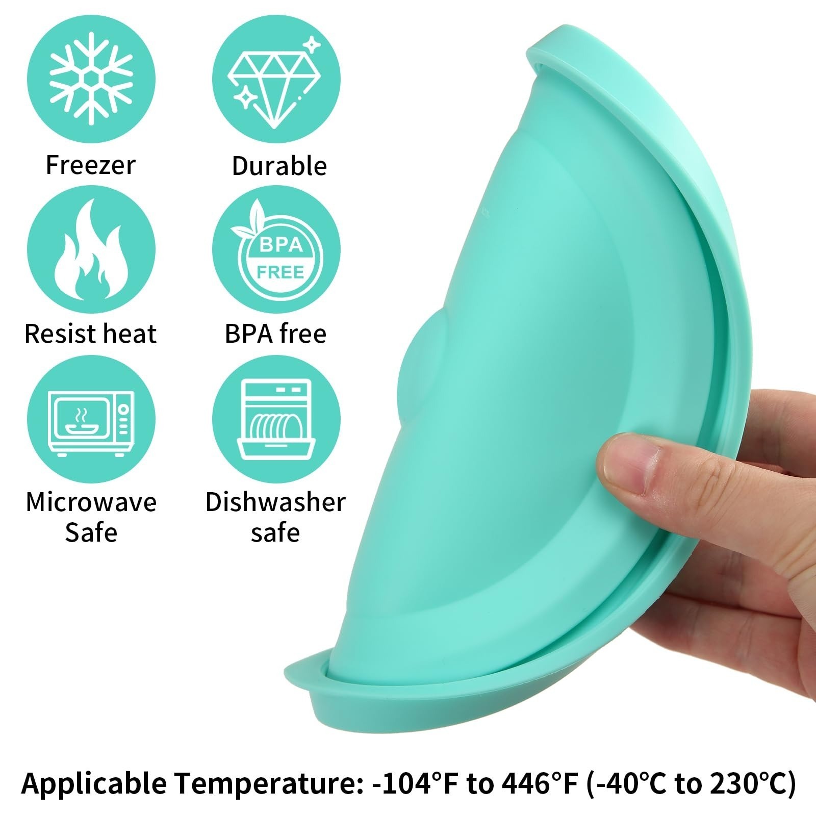 Replacement Silicone Lids for Anchor Hocking Bowls, 6 Pack, Mixed Colors
