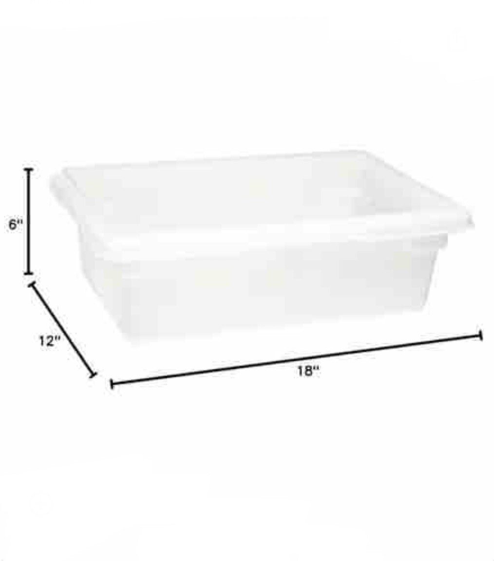 Rubbermaid Commercial Products Food Storage Box/Tote 18”L x 12”W 3.5 Gallon