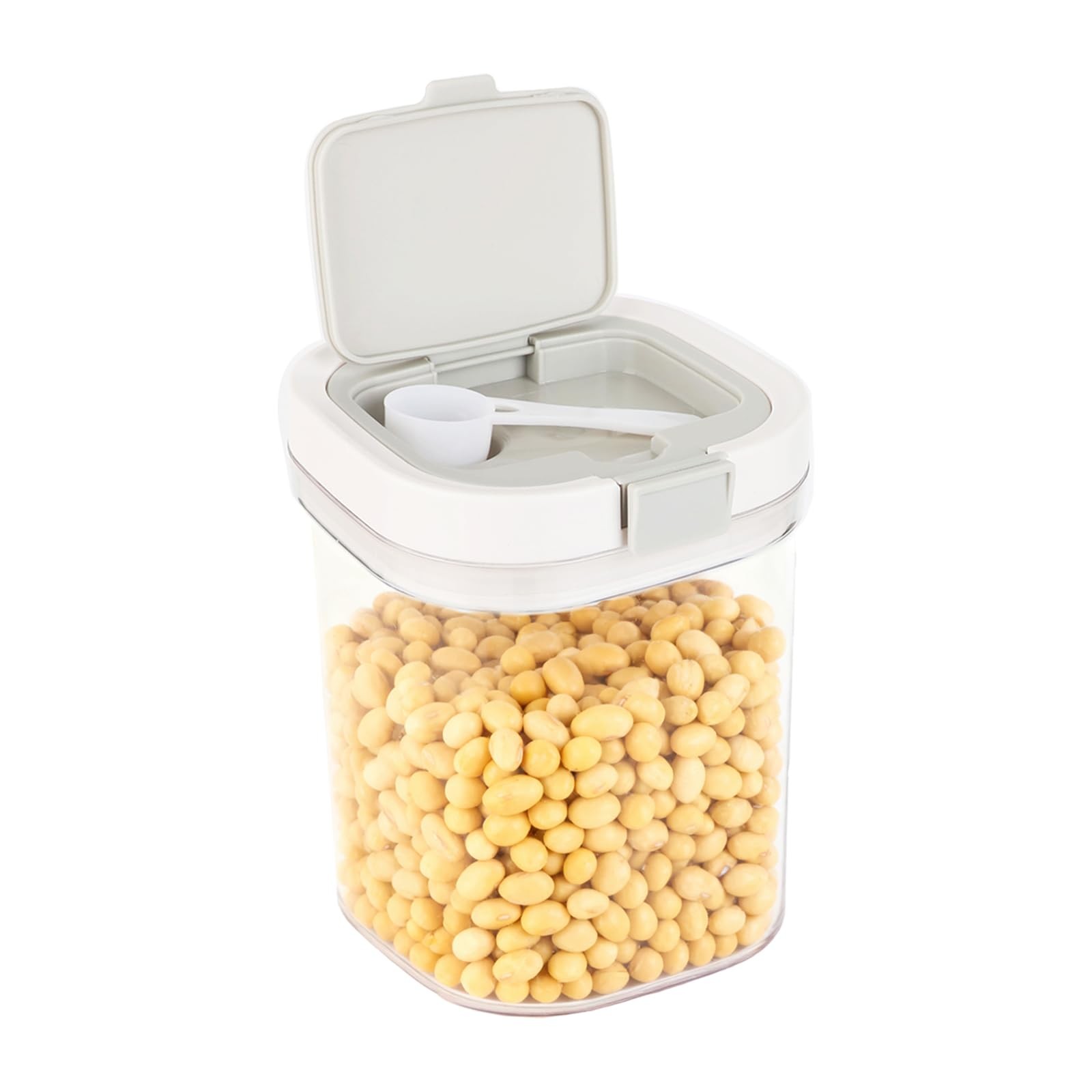 LIKNJEREA Airtight Food Storage Container, 44oz Medium, transparent