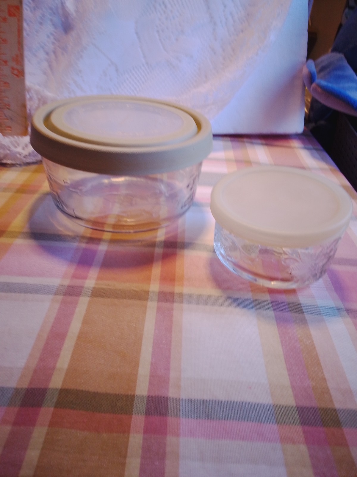 Princess House Fantasia Glass Storage with Lid Floral Design 1 qt EUC