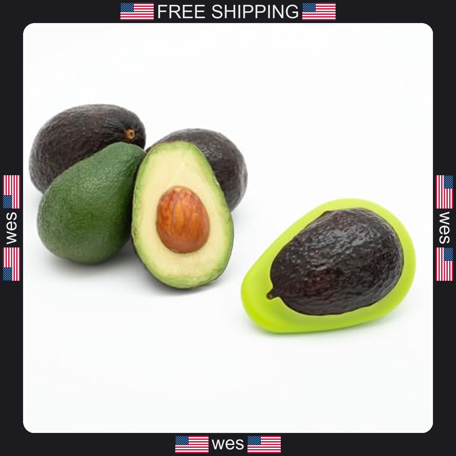Food Huggers Avocado Saver BPA-Free Silicone Reusable Freshness Keeper