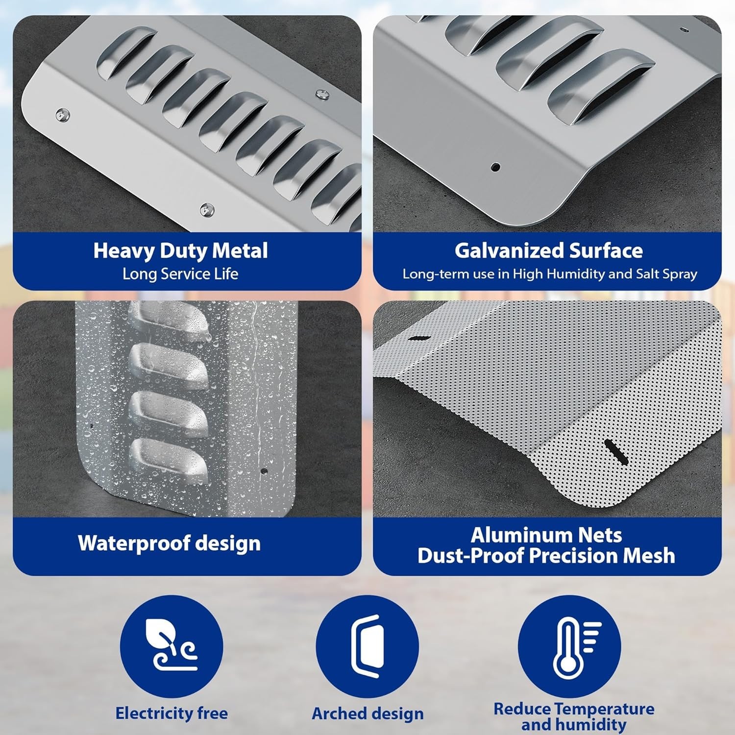 2 Pcs Shipping Container Air Vent Kits,Transportation Container Vents