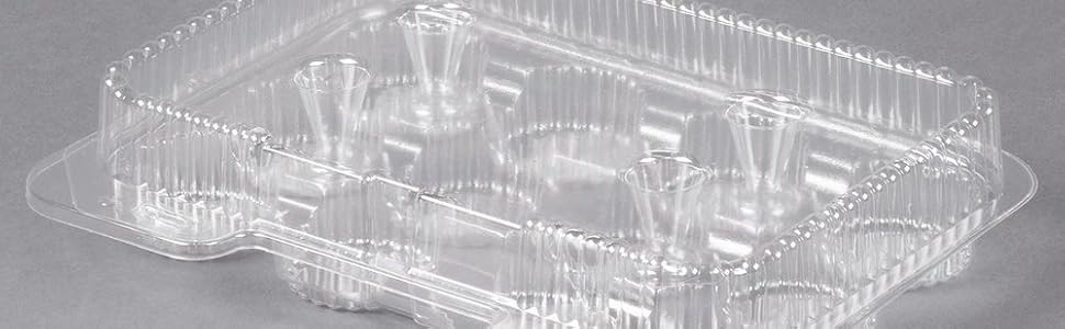 Pack of 100 Martellato Push Pop Containers, Push Up Pops Heart Martellato Cake
