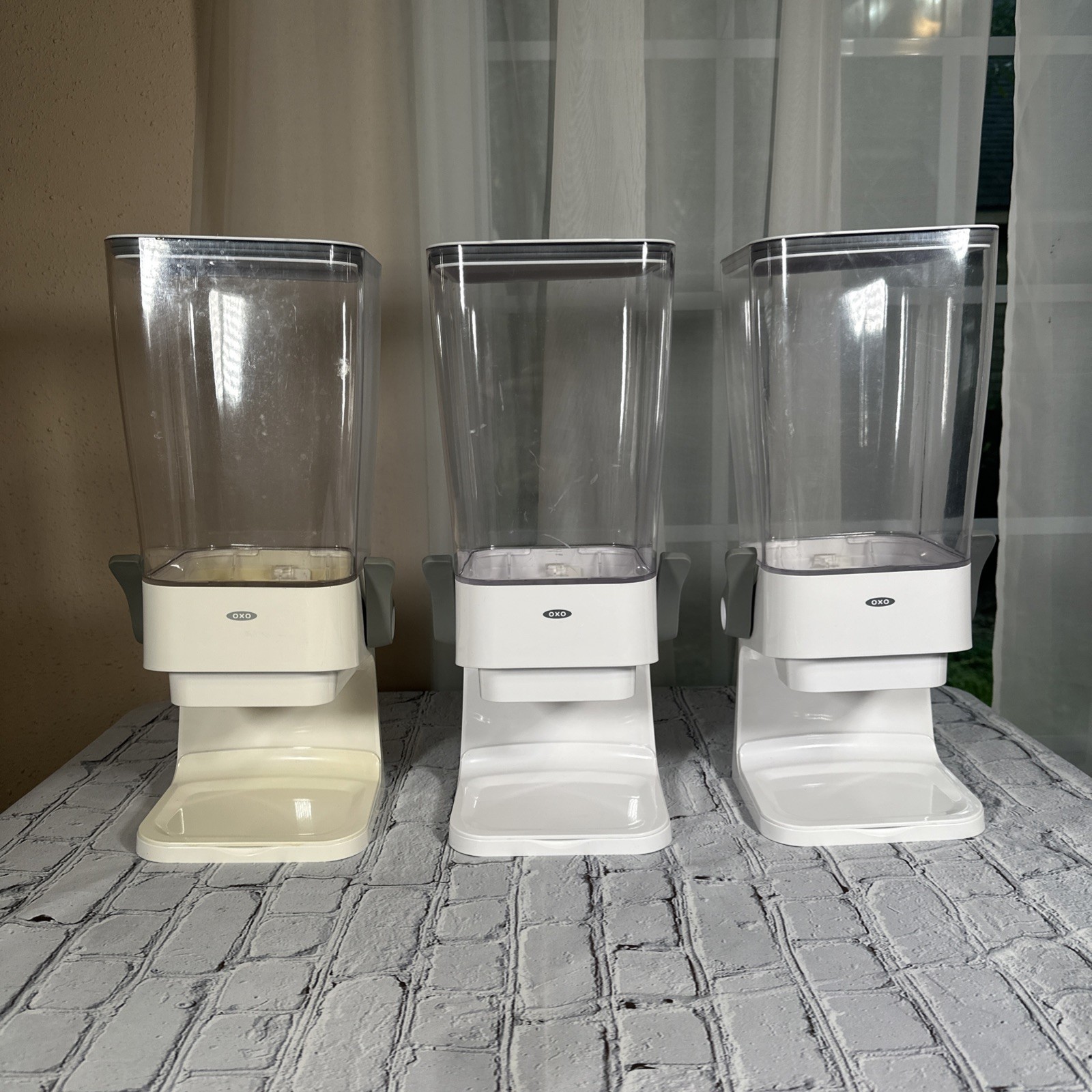 Lot Of 3 OXO Countertop Food Dispenser 5.5 Qt BPA-Free Cereal Container