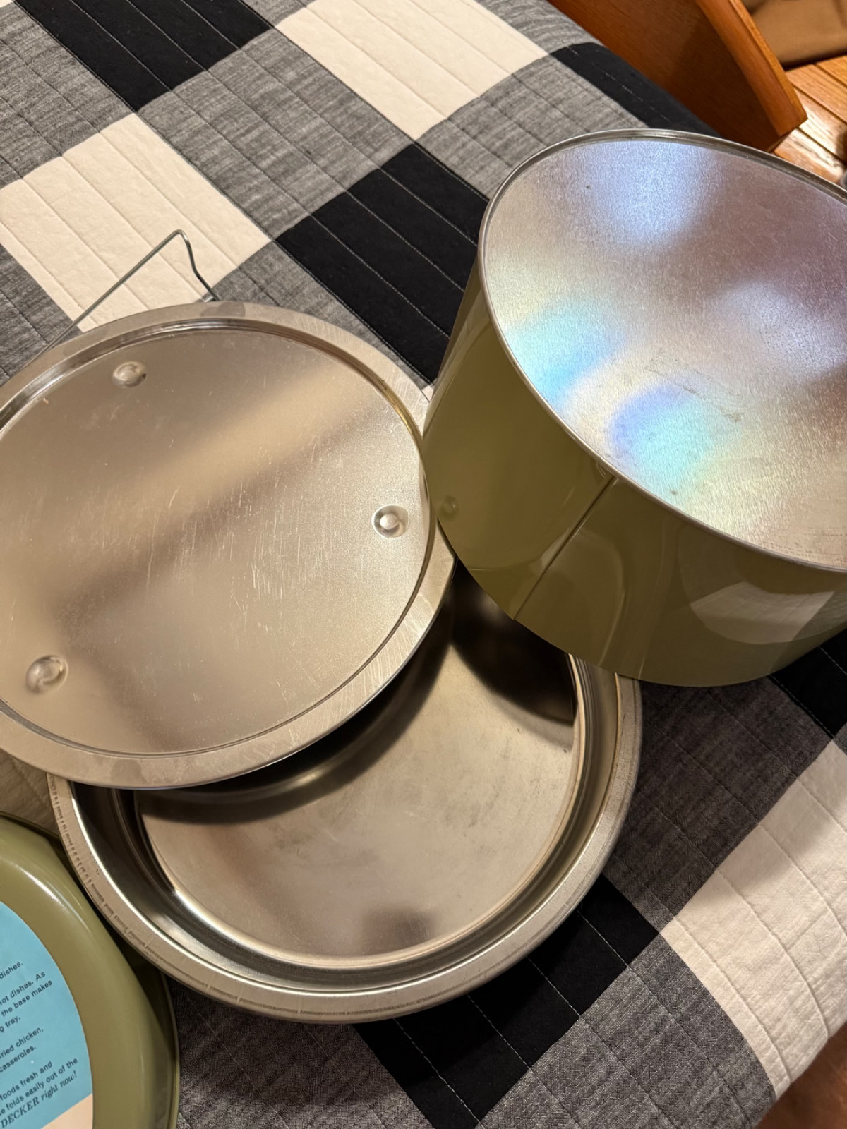 Vintage J L Clark Triple Decker Food Carrier