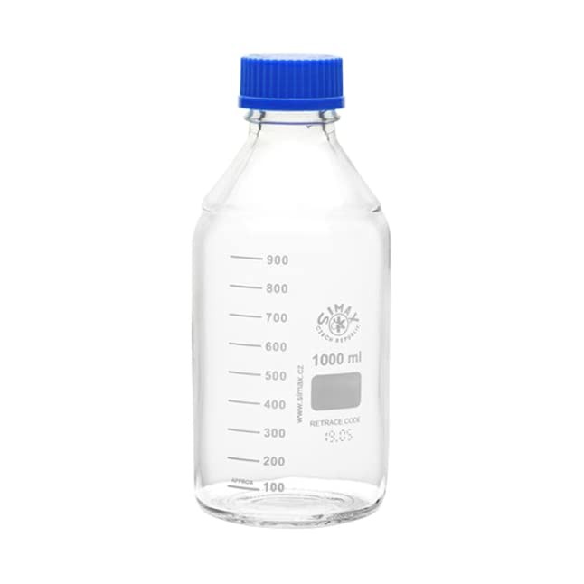 1 PCS SIMAX 1000mL 1L Laboratory Grade Leakproof Media Bottle GL45 Screw Cap
