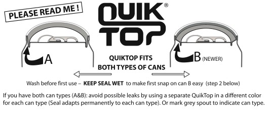 Quik Top Can Cap Locks in Carbonation Keeps Bees Out Multi Function Cap