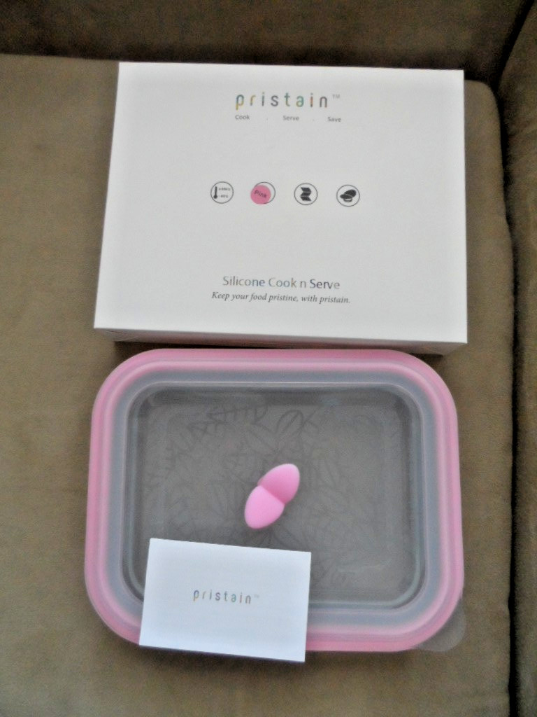 PRISTAIN Orchid Pink 1500 ml Collapsible Food Box Silicone Cook n Serve ECO