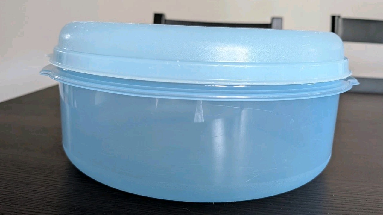 Rubbermaid 22 Cup Sheer Blue Round Servin Saver Bowl #5 with Blue Lid