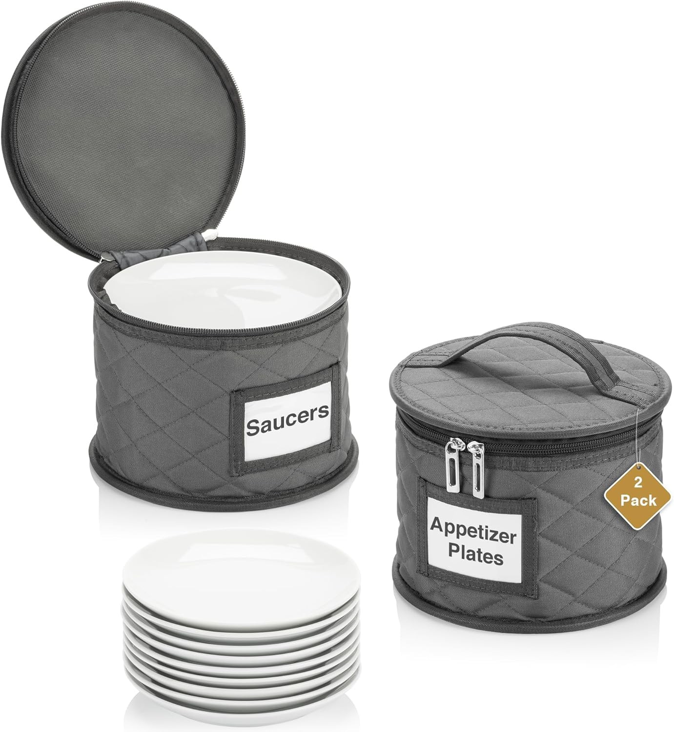 2 Pack 6″ Small Plate Storage Case – China Storage Container – Stackable