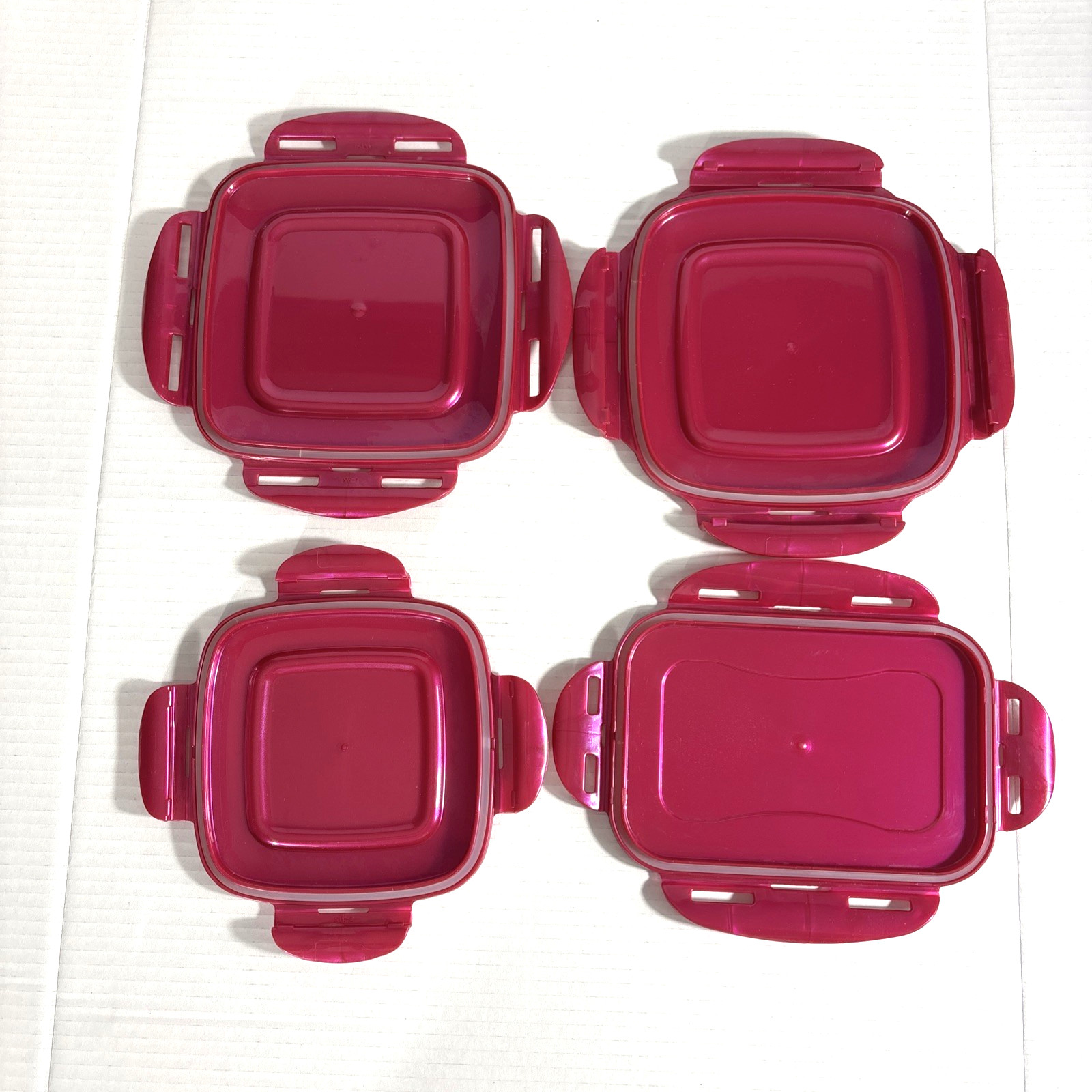 4 Lock N Lock Purple Replacement Lids Neon Rectangle Square Kitchen Colorful