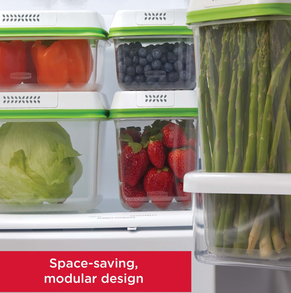 Rubbermaid FreshWorks Produce Saver, 6 Piece set of Medium