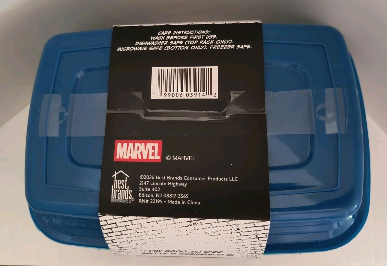 Marvel SPIDERMAN 20 Piece Meal Prep Food Storage Containers NEW! Free Shipping!