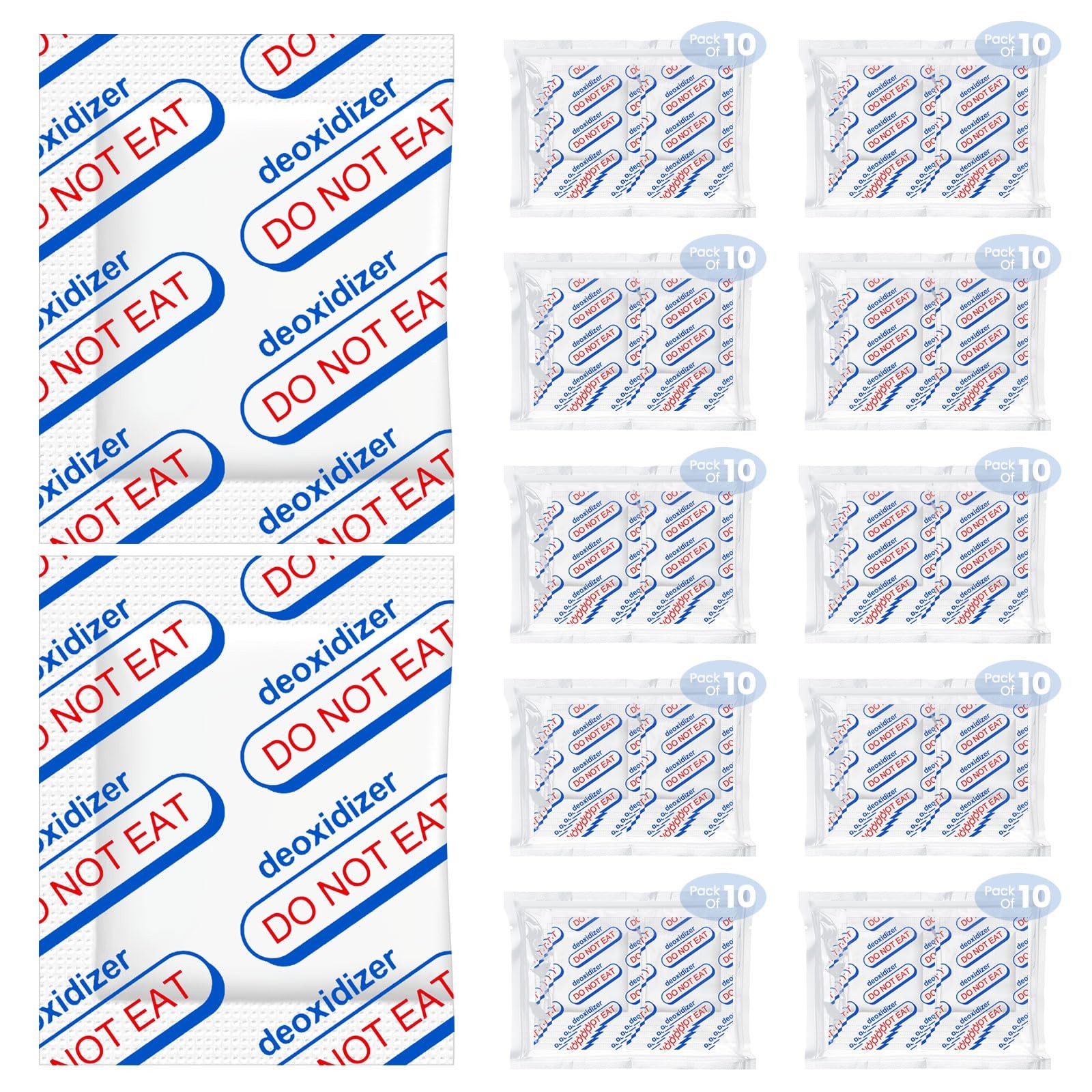 400CC Oxygen Absorbers for Long Term Food Storage 100 Count 10 Packs of 10 – …