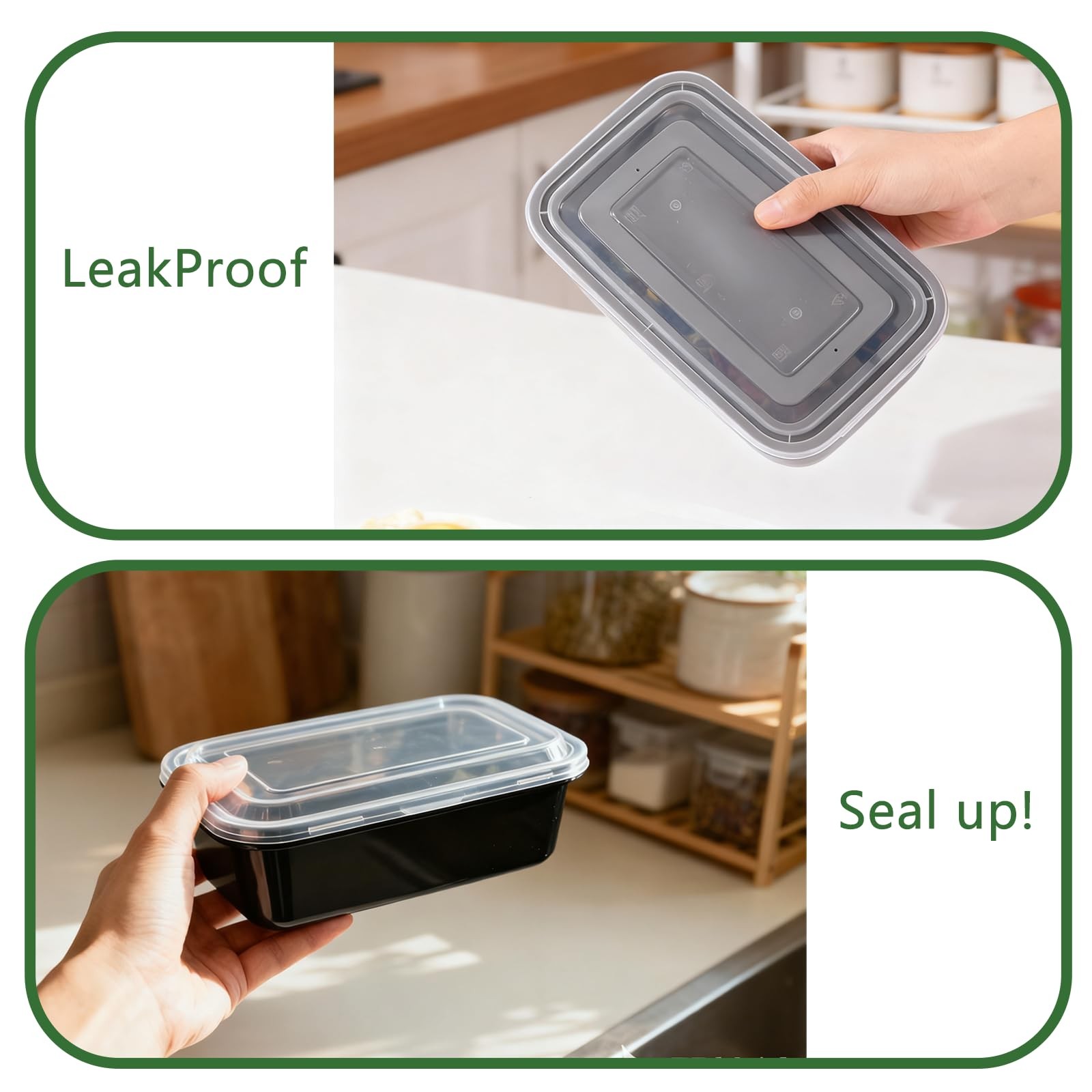 Reclua 10Pack 35OZ Meal Prep Containers Reusable with Lids, Food Storage