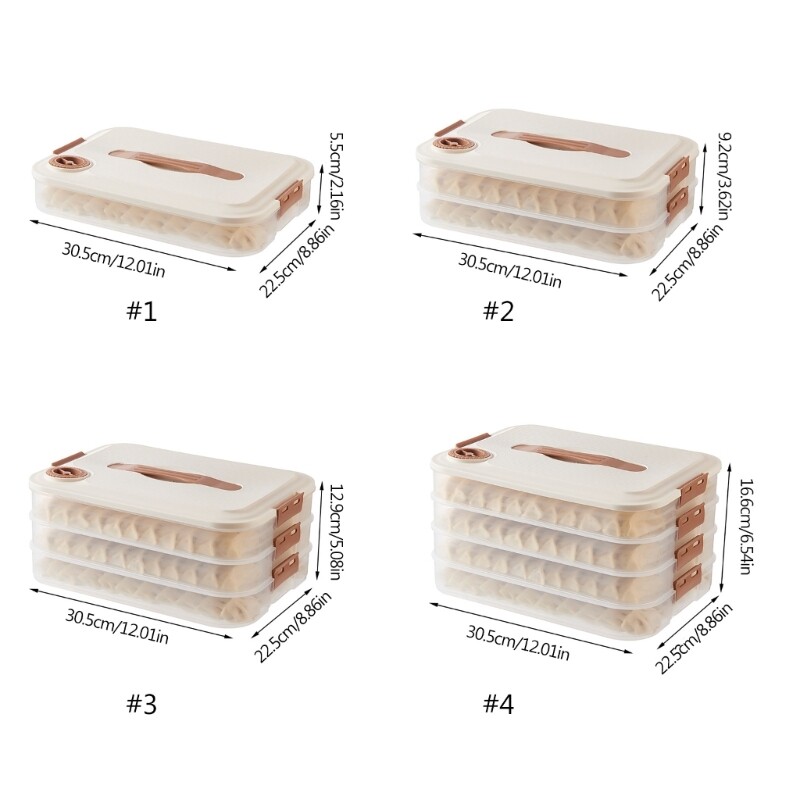 Multi-layer Dumpling Storage Box with Lid Kitchen Refrigerator Food Keeping