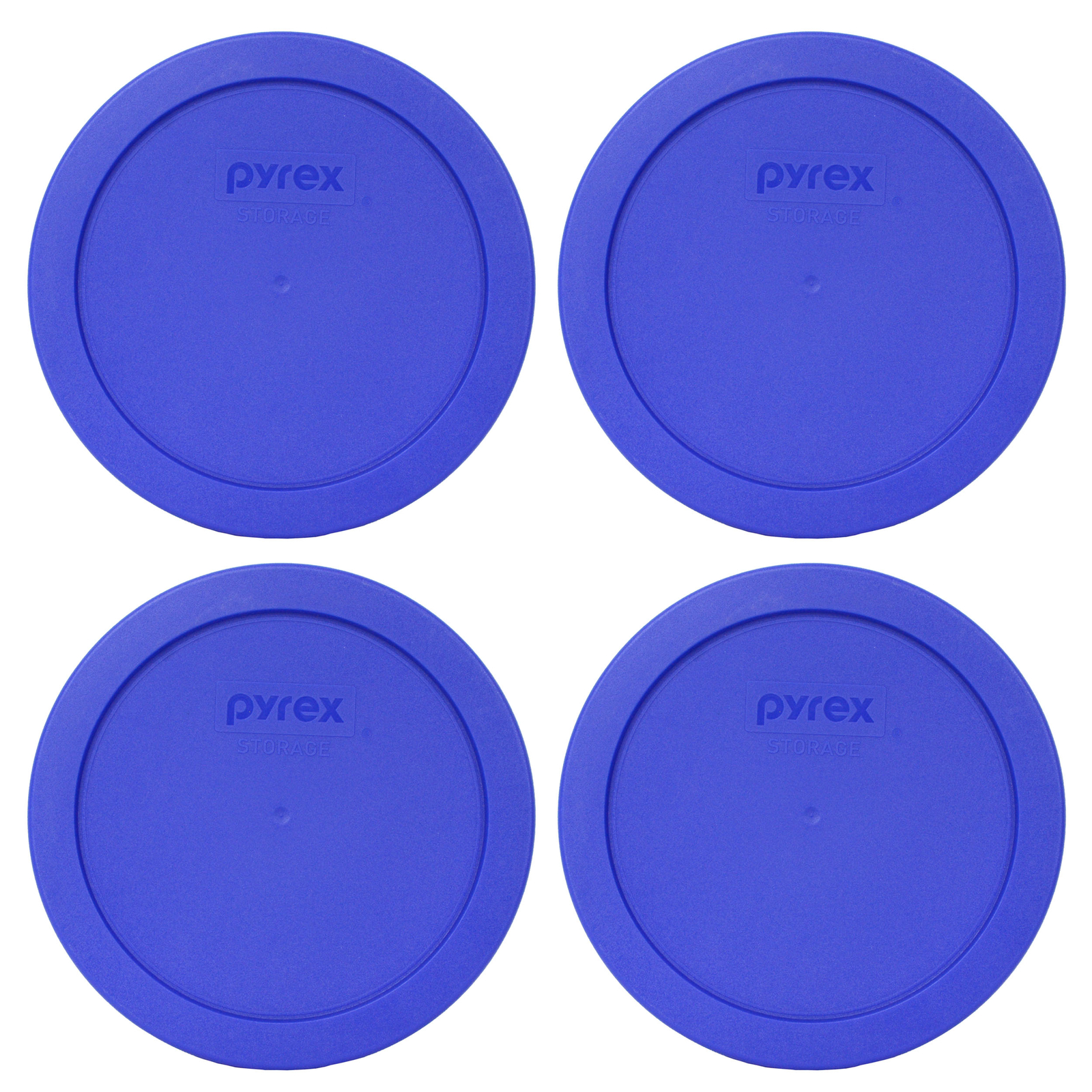 Pyrex 7201-PC Sapphire Blue Plastic Storage Replacement Lid Cover (4-Pack)