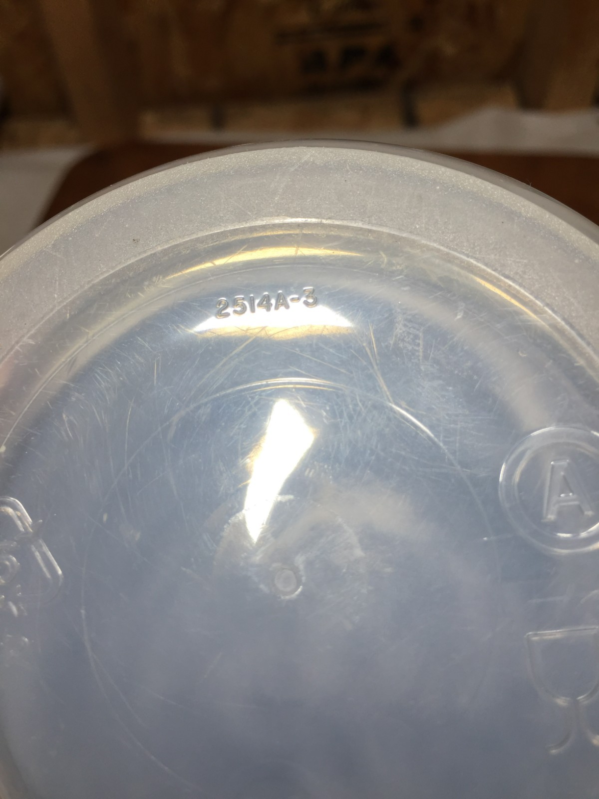 Tupperware Food Storage Container 2514A-3 Clear Bowl With Blue Lid 16 oz