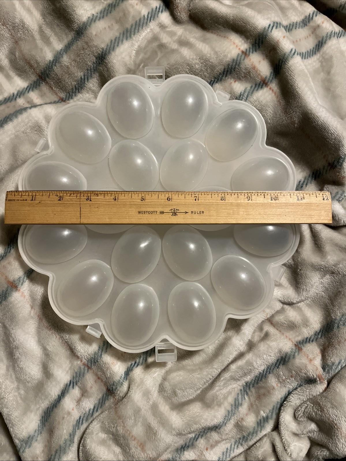 Plastic Snap On Lid Deviled Egg Container Holds 18 Eggs