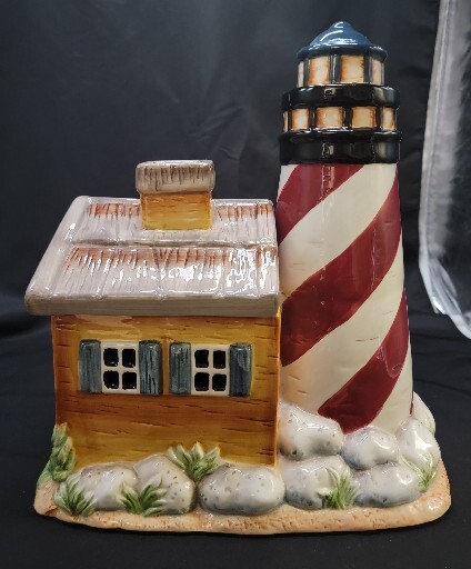 Cookie Jar Lighthouse Beach Home Nautical Kitchen Decor Storage Canister Gibson