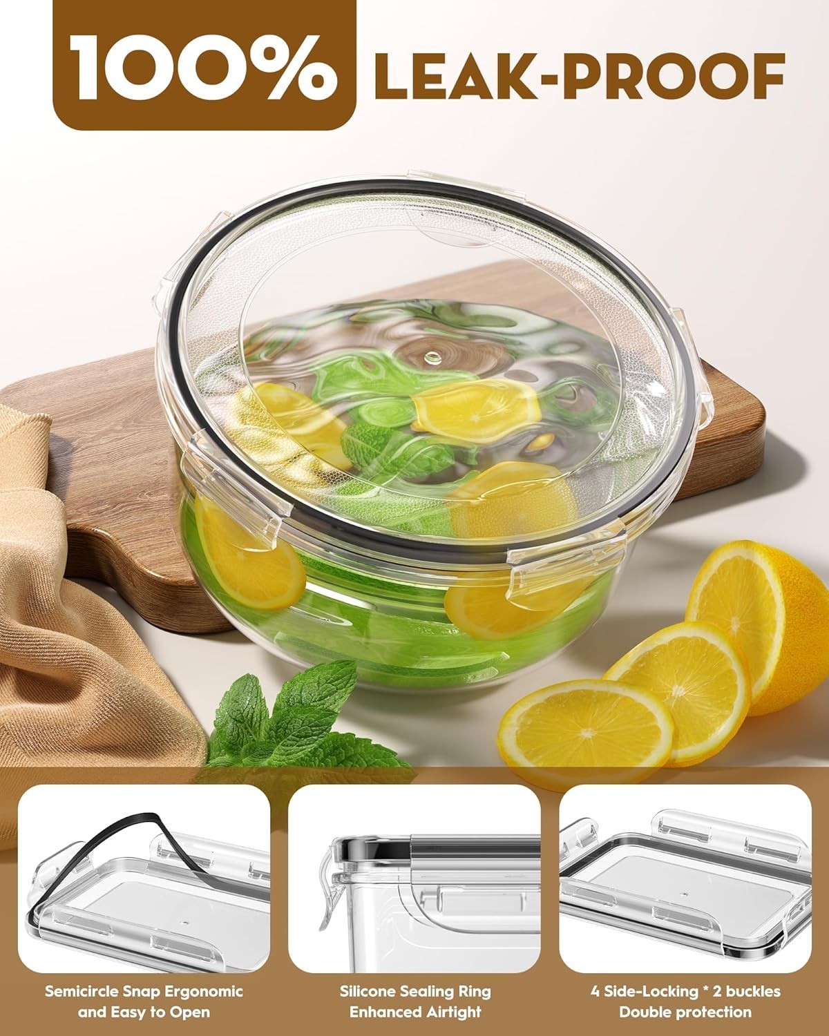 40PC Food Storage Containers w/Lids Airtight Leakproof Meal Prep Container Set