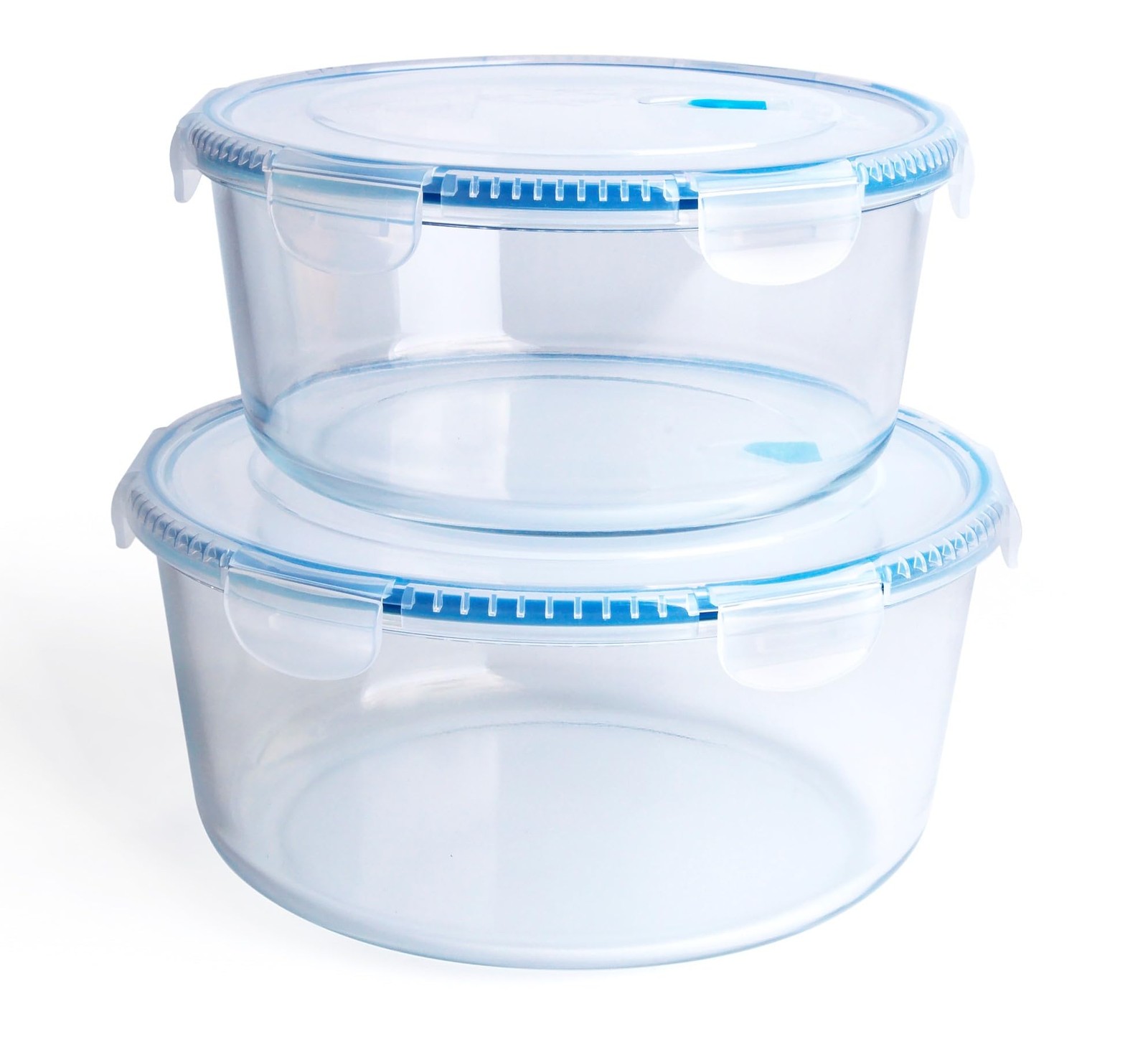 Large Borosilicate Tempered Glass Food Storage Containers with BPA-Lids, [2 P…