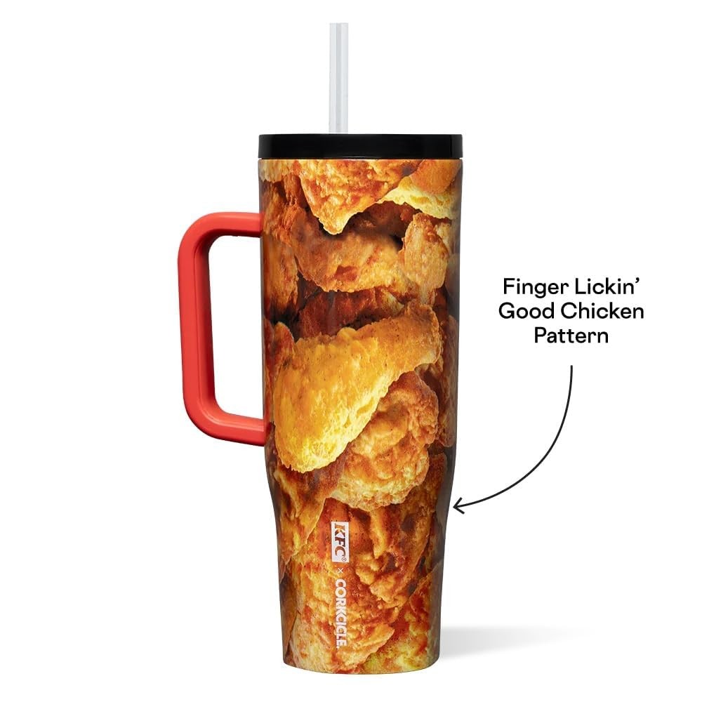 Corkcicle KFC x Cruiser 22oz Insulated Tumbler with Handle Straw BPA-Free Leakpr